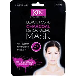 Xpel Body Care Black Tissue Charcoal Detox Facial Mask 28ml