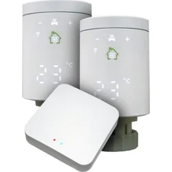 Xtendlan Termostatická hlavice/ Double pack/ radiátor/ Zigbee/ Tuya/ display na boku/ Bílý +  Zigbee brána