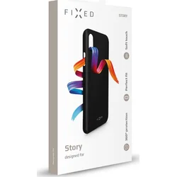 Zadní pogumovaný kryt FIXED Story pro Samsung Galaxy A21, černý