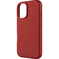 Zadný kožený kryt FIXED MagLeather s podporou MagSafe pre Apple iPhone 16, červený