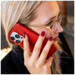 Zadný kožený kryt FIXED MagLeather s podporou MagSafe pre Apple iPhone 16 Plus, červený