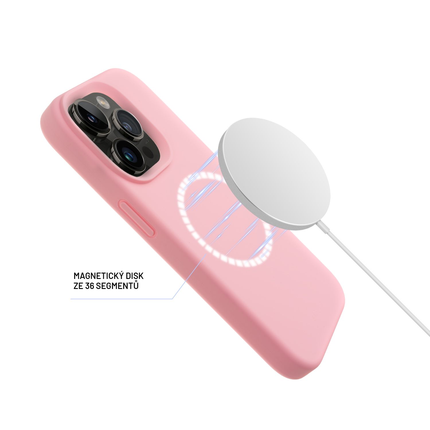 Zadný kryt FIXED MagFlow s podporou MagSafe pre Apple iPhone 14 Pro, ružový