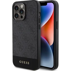 Zadný kryt Guess PU 4G Stripe MagSafe pre iPhone 15 Pro Max Black