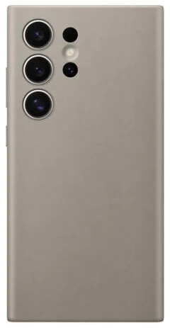 Zadný kryt Samsung z vegánskej kože pre Samsung Galaxy S24 Ultra sivo-hnedý