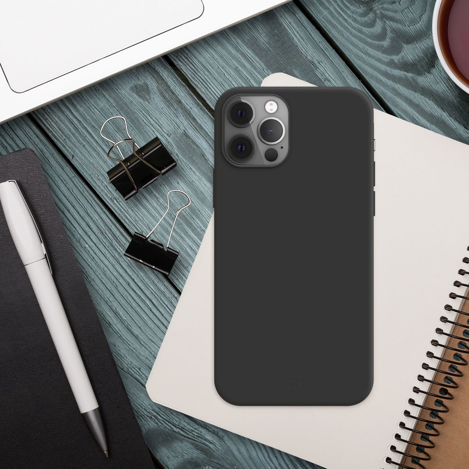 Zadný pogumovaný kryt FIXED Story pre Apple iPhone 14 Plus, čierny