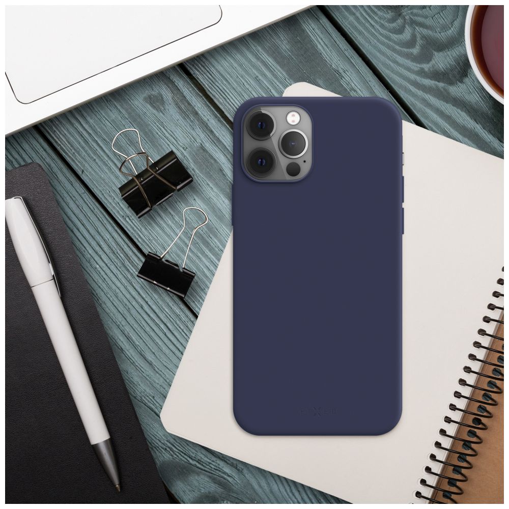 Zadný pogumovaný kryt FIXED Story pre Apple iPhone 15 Pro, modrý