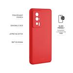Zadný pogumovaný kryt FIXED Story pre POCO F5 Pro/F5 Pro 5G, červený