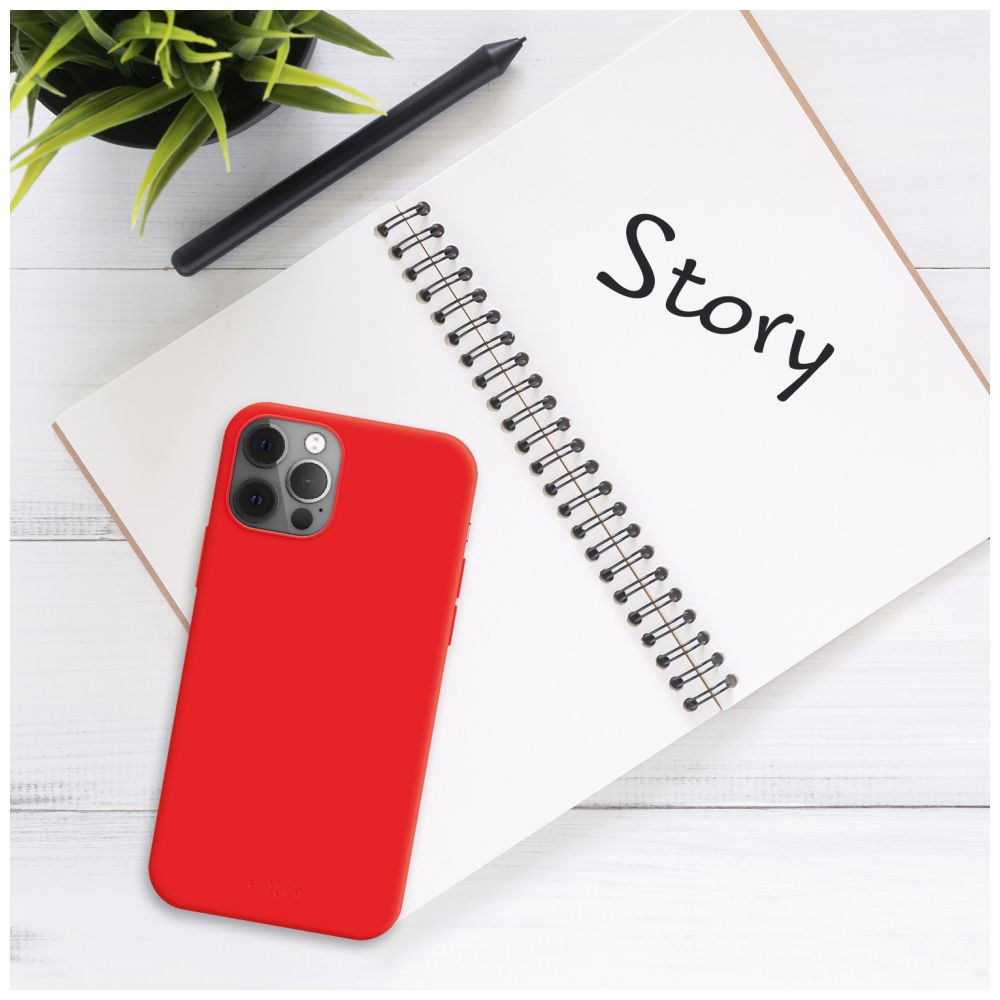 Zadný pogumovaný kryt FIXED Story pre Samsung Galaxy A34 5G, červený