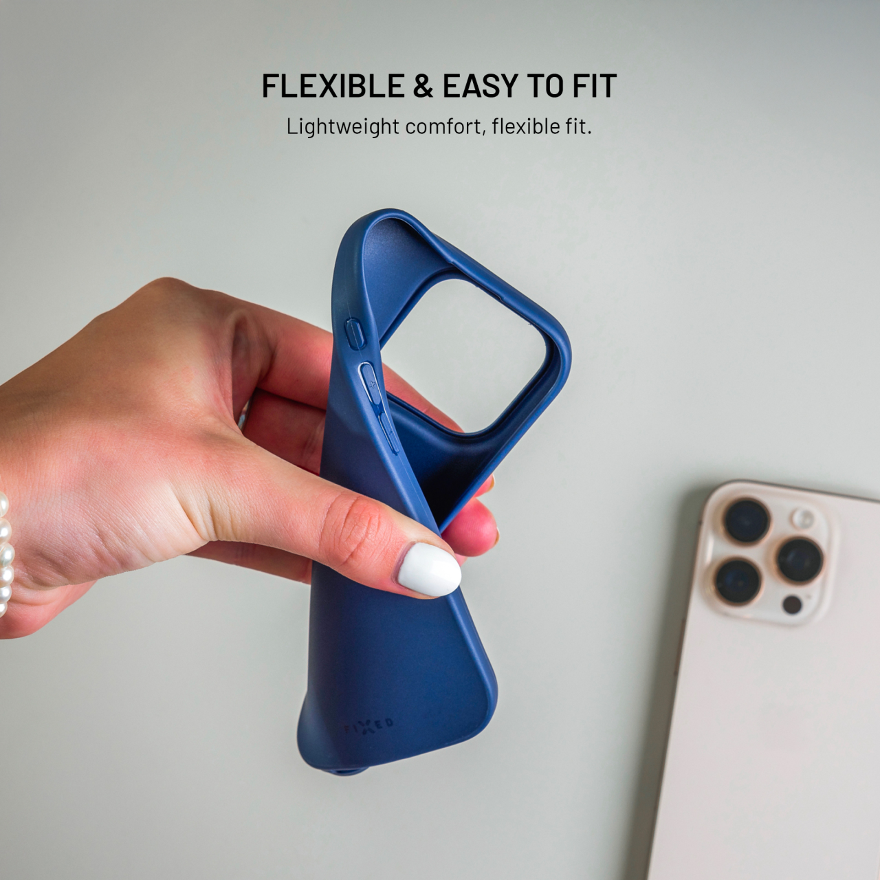 Zadný pogumovaný kryt FIXED Story pre Samsung Galaxy A36 5G, modrý