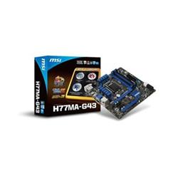 Základní deska MSI H77MA-G43, s1155, H77, USB3, SATA6, 2xPCIe16, 4xD3, GL, VGA, DVI,  HeatSink, mATX