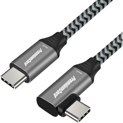 Zakrivený kábel USB-C ( USB 3.2 GEN 2, 3A, 60W, 20Gbit/s ) 0,5 m