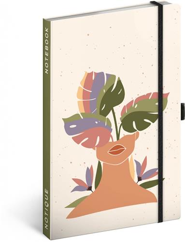 Zápisník Monstera, linajkovaný, 13 × 21 cm