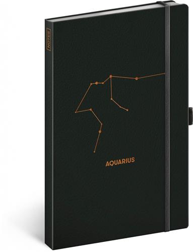 Zápisník Zodiak Vodnár, linajkovaný, 13 × 21 cm