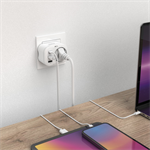 Zásuvná USB nabíjačka Hama, 1x el. 1x USB-C PD, 2x USB-A, 20 W