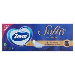ZEWA Kapesníky "Softis", papírové, 4vrstvé, 10x9ks