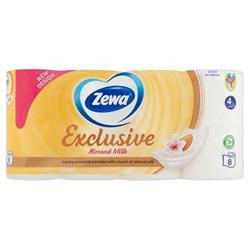 ZEWA Toaletný papier "Exclusive", 4-vrstvový, 8 roliek, mandľové mlieko