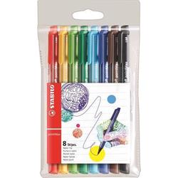 Značkovače STABILO "Point Max", sada, 8 farieb, 0,8 mm