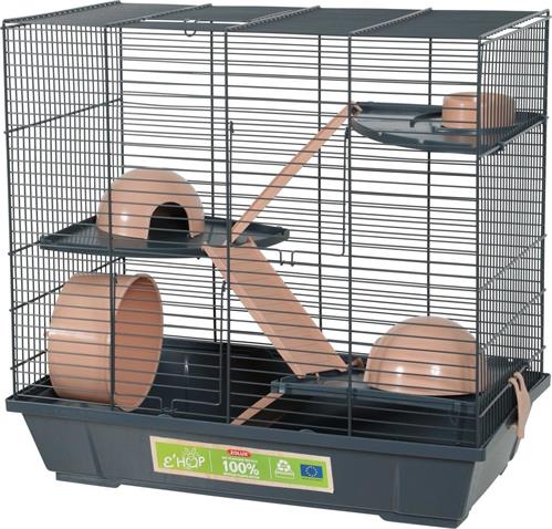 Zolux Klec pro křečky EHOP Triplex 50cm šedá/růžová s výb.