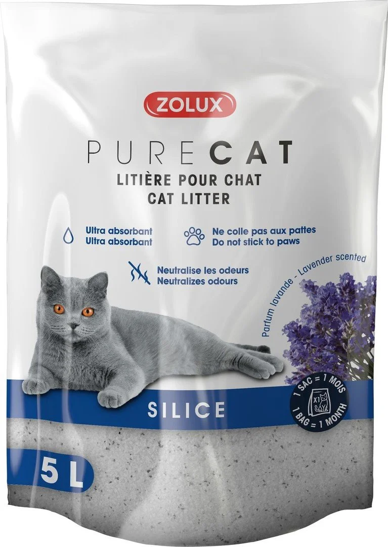 Zolux Litter PURECAT levanduľový kremeň 5l