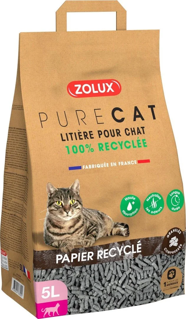Zolux PURECAT recyklovaná papierová podstielka 5l