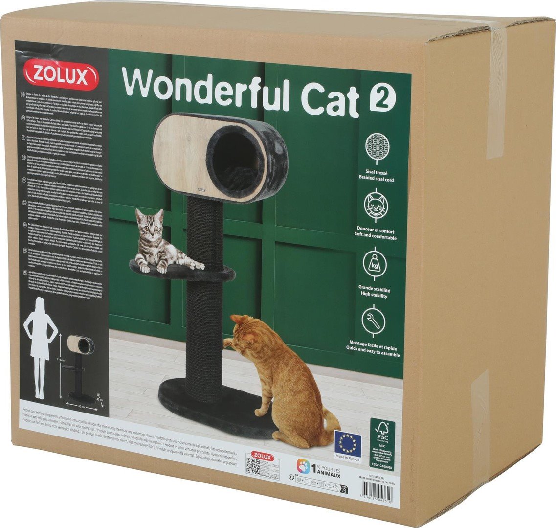 Zolux Škrabadlo WONDERFUL CAT 2 šedá