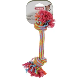Zolux Tug of war farebný 2 uzly 30cm
