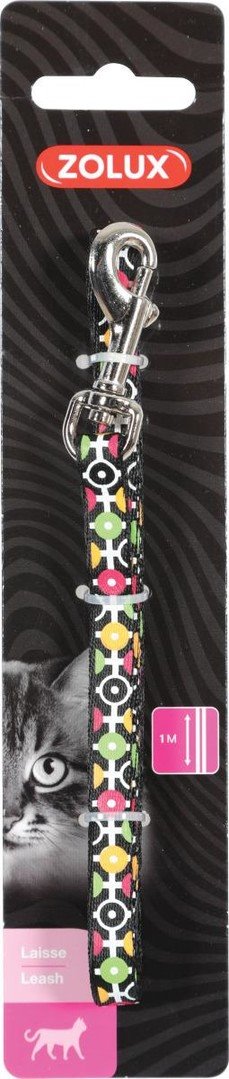 Zolux Vodítko pro kočky ARROW nylon černé 1m