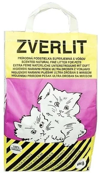 ZVERLIT fialová super jemná podestýlka pro kočky s vůní 6kg