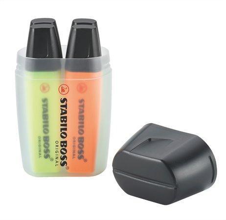 Zvýrazňovač STABILO "Boss Big Box", mix farieb, 2-5 mm, 4 ks/bal.