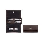 Zwilling BT Classic Inox manikúra 3 ks koža hnedá (pinzeta, pilník, štiepka) 97435-006