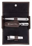 Zwilling BT Classic Inox manikúra 3 ks kůže hnědá (pinzeta, pilník, štípátko)