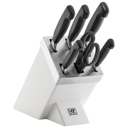Zwilling Vier Sterne, Life sada nožov + blok - 6ks, biela 35148-207-0